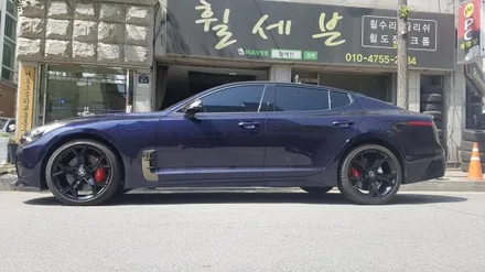 기아 스팅어휠도색 블랙유광(수원휠복원/ 수원휠수리/ 수원휠도색) / 수원 탑동