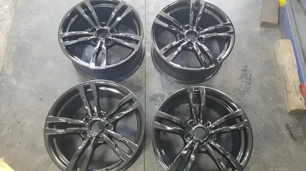 bmw 320d 순정휠도색 블랙유광(수원휠수리/ 수원휠도색/ 수원휠복원/ 안산휠수리/ 안산휠도색/ 안산휠복원/ 휠세븐) / 수원 탑동