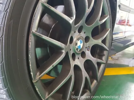 [부산휠수리][부산휠복원]BMW 330i 18인치 순정휠 다크쉐도우 시공 휠복원 휠수리 휠도색비용_wheelstar / 부산 사상 학장동