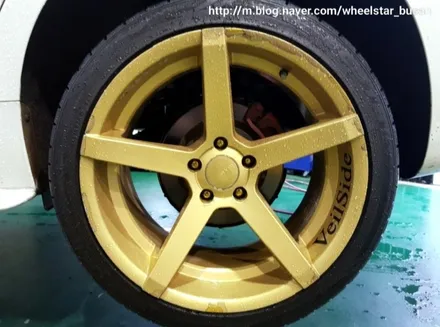 [부산 휠복원][부산 휠도색]기아 K7 19인치 화이트 휠복원 시공 휠수리 휠도색비용 _wheelstar / 부산 사상 학장동