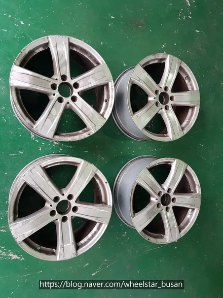 [[부산 휠수리][부산 휠도색]]벤츠 S350 18인치 순정휠 블랙크롬 시공 휠복원 휠수리휠도색비용 _wheelstar / 부산 사상 학장동