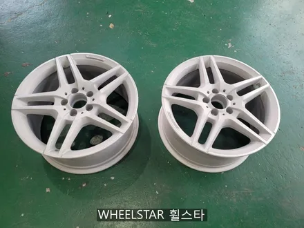 벤츠 E350 W212 18인치 순정휠 하이퍼블랙 시공 [부산휠복원 부산휠수리 부산휠도색비용]_wheelstar / 부산 사상 학장동