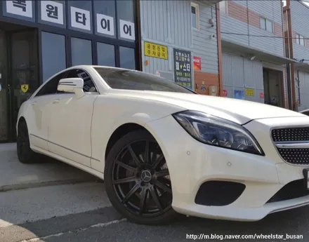 [부산 휠수리][부산 휠복원]벤츠 CLS 350d 19인치 블랙무광 시공 휠복원 휠수리 휠도색비용 _wheelstar / 부산 사상 학장동