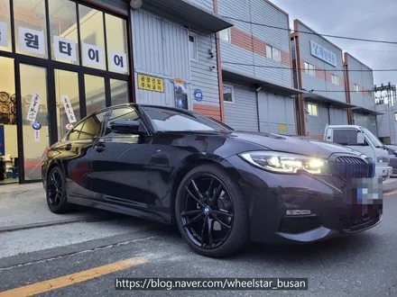 [[부산 휠복원][부산 휠도색]]BMW 320d 19인치  791m 순정휠 블랙 유광시공 휠복원 휠수리휠도색비용 _wheelstar / 부산 사상 학장동