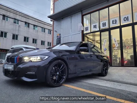 [[부산 휠복원][부산 휠도색]]BMW 320d 19인치  791m 순정휠 블랙 유광시공 휠복원 휠수리휠도색비용 _wheelstar / 부산 사상 학장동