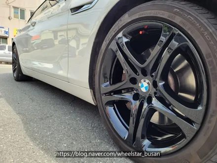 [[부산 휠복원][부산 휠수리]]BMW 640d 19인치 순정휠 블랙유광시공 휠복원 휠수리휠도색비용 _wheelstar / 부산 사상 학장동