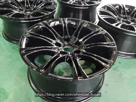 [[부산 휠도색][부산 휠수리]]BMW 520d F1019인치 블랙유광시공 휠복원 휠수리 휠도색비용_wheelstar / 부산 사상 학장동