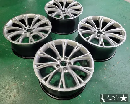[하이퍼블랙][부산 휠복원][부산 휠도색]아우디 A8L 순정휠 19인치 하이퍼블랙시공[부산휠도색 부산휠복원 부산휠수리비용]_wheelstar / 부산 사상 학장동