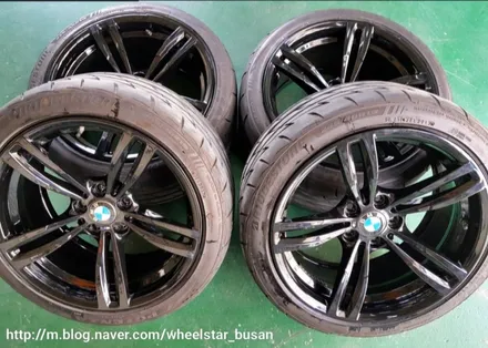 [부산 휠복원][부산 휠도색]BMW GT 19인치 순정휠 블랙유광 시공 휠복원 휠수리 휠도색비용 _wheelstar / 부산 사상 학장동