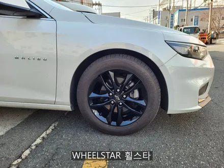 쉐보레 올뉴말리부 17인치 순정휠 블랙 하이그로시 시공 [부산휠복원 부산휠수리 부산휠도색비용]_wheelstar / 부산 사상 학장동