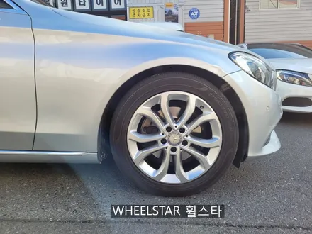 벤츠 C220 W205 17인치 순정휠 하이퍼블랙 시공 [부산휠복원 부산휠수리 부산휠도색비용]_wheelstar / 부산 사상 학장동