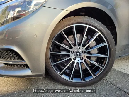 [부산휠도색][부산휠수리]벤츠S350d 20인치 마차휠 블랙 다이아몬드컷팅 시공 휠복원 휠수리휠도색비용 _wheelstar / 부산 사상 학장동
