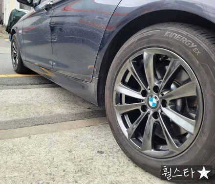 [부산 휠도색][부산 휠복원][부산 휠수리]BMW f10 520d 순정휠 17인치  고스트실버시공[부산휠수리 부산휠복원 부산휠도색비용]_wheelstar / 부산 사상 학장동