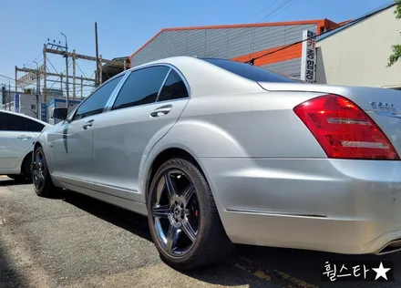 [티탄크롬][부산 휠복원][부산 휠도색]벤츠 S500 순정휠 19인치 티탄크롬 시공[부산휠수리 부산휠도색 부산휠복원비용] / 부산 사상 학장동