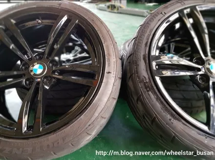 [부산 휠복원][부산 휠도색]BMW GT 19인치 순정휠 블랙유광 시공 휠복원 휠수리 휠도색비용 _wheelstar / 부산 사상 학장동