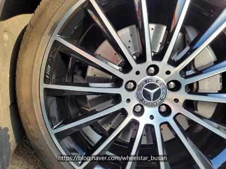[부산휠도색][부산휠수리]벤츠S350d 20인치 마차휠 블랙 다이아몬드컷팅 시공 휠복원 휠수리휠도색비용 _wheelstar / 부산 사상 학장동