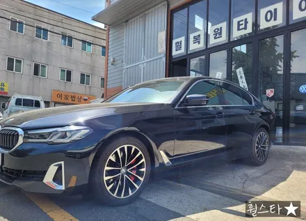 [다이아몬드컷팅][부산 휠복원][부산 휠도색]BMW 530i 순정휠 18인치 블랙 다이아몬드컷팅 시공[부산휠수리 부산휠복원 부산휠도색비용]_wheelstar / 부산 사상 학장동