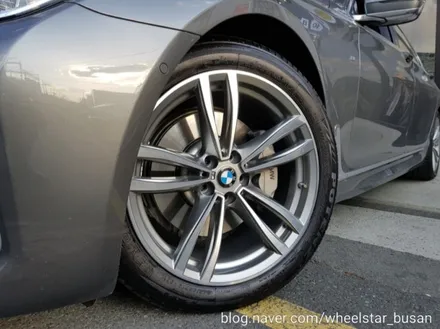 [부산휠수리][부산휠복원]BMW 740Ld 19인치 순정휠 다이아몬드컷팅 시공 휠복원 휠수리 휠도색비용_wheelstar / 부산 사상 학장동