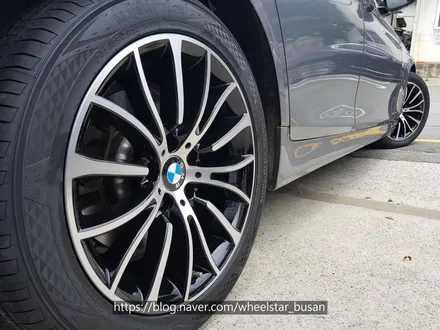 [[부산 휠복원][부산 휠도색]]BMW 520d 18인치 순정휠 블랙 다이아몬드 컷팅시공 휠복원 휠수리휠도색비용 _wheelstar / 부산 사상 학장동
