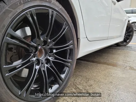 [[부산 휠도색][부산 휠수리]]BMW 520d F1019인치 블랙유광시공 휠복원 휠수리 휠도색비용_wheelstar / 부산 사상 학장동