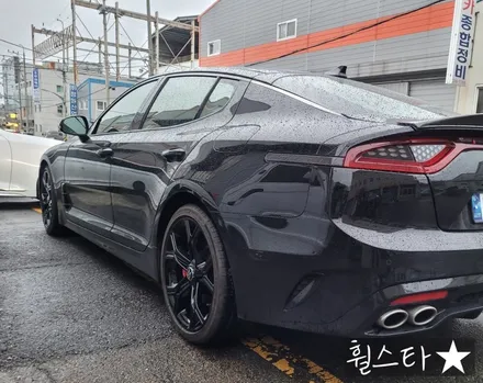 [부산 휠스타][부산 휠복원][부산 휠도색]기아 스팅어 순정휠 19인치 블랙유광시공[부산휠수리 부산휠복원 부산휠도색비용]_wheelstar / 부산 사상 학장동