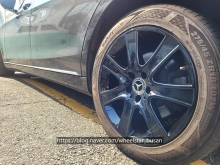 [부산 휠스타][부산 휠복원][부산 휠도색]벤츠S350d W222 순정휠 18인치 블랙유광시공[부산휠도색 부산휠복원 부산휠수리비용]_wheelstar / 부산 사상 학장동