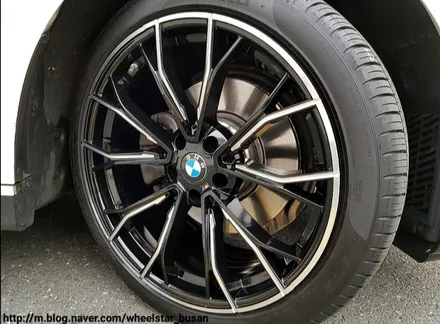 [부산휠수리][부산휠복원]BMW 520d 18인치 순정휠 다이아몬드컷팅 시공 휠복원 휠수리 휠도색비용_wheelsta / 부산 사상 학장동