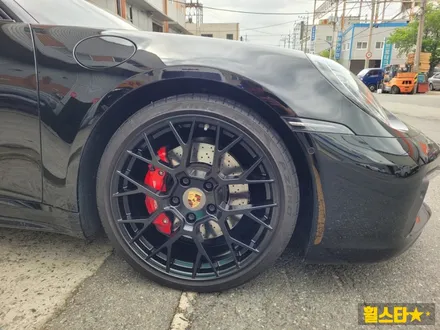 부산 휠도색 포르쉐 911까레라 21인치 순정휠 블랙잭 휠복원 후 / 부산 사상 학장동