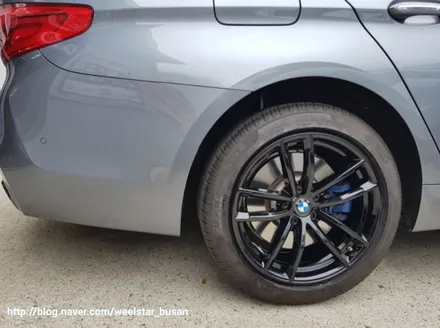 [[부산휠수리][부산휠복원]]BMW 530i G30 18인치 순정휠 블랙유광시공 휠도색 휠수리 휠복원비용_wheelstar / 부산 사상 학장동
