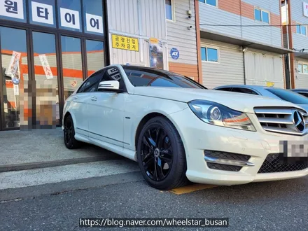 [[부산 휠수리][부산 휠도색]]벤츠 C200 W204 17인치 순정휠 블랙유광 시공 휠복원 휠수리휠도색비용 _wheelstar / 부산 사상 학장동