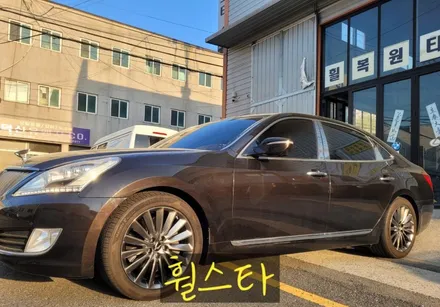 [부산 휠수리 휠도색 휠복원] 현대 에쿠스 19인치 순정휠, 고스트실버 커스텀 시공 실물, 찢었다! / 부산 사상 학장동