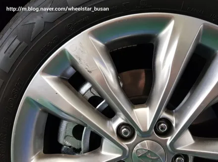 [부산휠수리][부산휠복원]현대 싼타페 18인치 순정휠 휠복원 휠수리 휠도색비용_wheelstar / 부산 사상 학장동