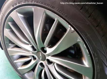 [부산 휠수리][부산 휠복원]현대 제네시스 19인치 순정휠 휠복원 휠수리 휠도색비용 _wheelstar / 부산 사상 학장동