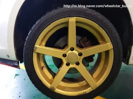 [부산 휠복원][부산 휠도색]기아 K7 19인치 화이트 휠복원 시공 휠수리 휠도색비용 _wheelstar / 부산 사상 학장동