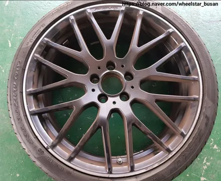 [부산 휠수리][부산 휠복원]벤츠 A45 AMG 19인치 순정휠 블랙무광 다이아몬드컷팅휠 시공  휠복원 휠수리 휠도색비용 _wheelstar / 부산 사상 학장동