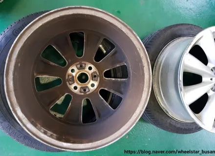[[부산 휠복원][부산 휠도색]]BMW 미니 쿠퍼 17인치 순정휠  순정실버 시공       휠복원 휠수리 휠도색비용 _wheelstar / 부산 사상 학장동