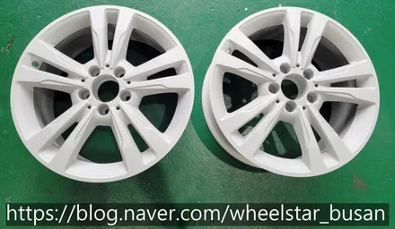 [[부산 휠수리][부산 휠복원]]벤츠 E63쿠페 AMG 17인치 순정휠 블랙유광 시공 휠복원 휠수리휠도색비용 _wheelstar / 부산 사상 학장동