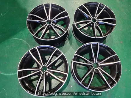 [[부산 휠복원][부산 휠도색]]BMW 320d 19인치  791m 순정휠 블랙 유광시공 휠복원 휠수리휠도색비용 _wheelstar / 부산 사상 학장동