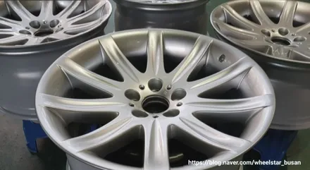 [[부산휠수리][부산휠복원]]BMW 7시리즈 19인치  순정실버시공 휠복원 휠수리 휠도색비용_wheelstar / 부산 사상 학장동
