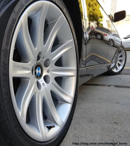 [[부산휠수리][부산휠복원]]BMW 7시리즈 19인치  순정실버시공 휠복원 휠수리 휠도색비용_wheelstar / 부산 사상 학장동