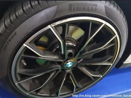 [부산휠수리][부산휠복원]BMW 520d 18인치 순정휠 다이아몬드컷팅 시공 휠복원 휠수리 휠도색비용_wheelsta / 부산 사상 학장동