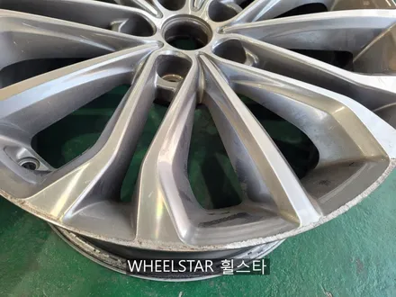 현대 G80 18인치 순정휠 티탄크롬 시공 [부산휠복원 부산휠수리 부산휠도색비용]_wheelstar / 부산 사상 학장동
