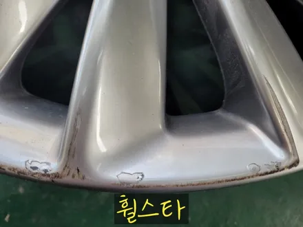 [부산 휠수리 휠도색 휠복원] 현대 에쿠스 19인치 순정휠, 고스트실버 커스텀 시공 실물, 찢었다! / 부산 사상 학장동