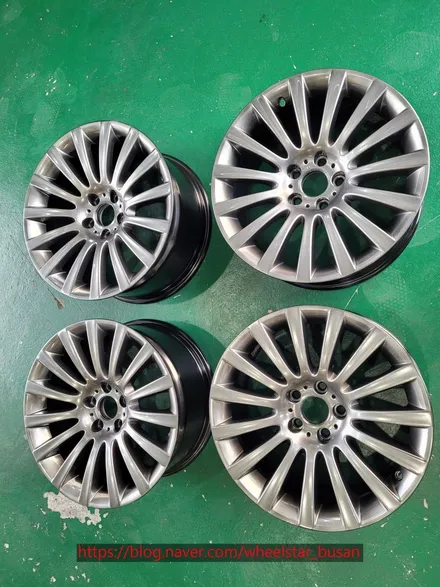 [[부산 휠수리][부산 휠도색]]BMW 740d 19인치 고스트실버시공 휠복원 휠수리휠도색비용 _wheelstar / 부산 사상 학장동