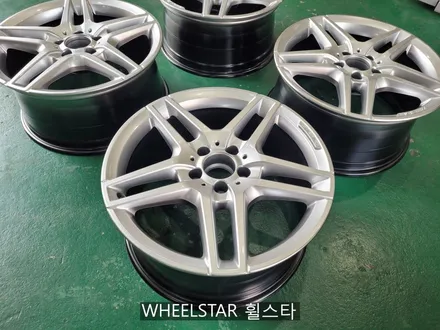 벤츠 E350 W212 18인치 순정휠 하이퍼블랙 시공 [부산휠복원 부산휠수리 부산휠도색비용]_wheelstar / 부산 사상 학장동