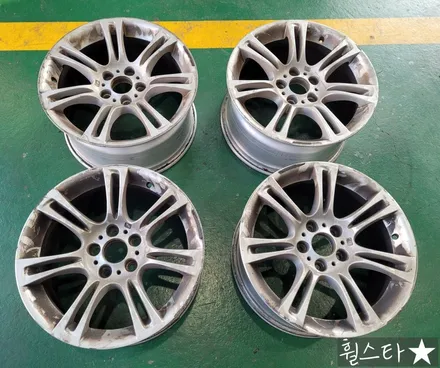 [부산 휠도색][부산 휠복원][부산 휠수리]BMW f10 535i 순정휠 18인치 블랙유광 시공[부산휠수리 부산휠복원 부산휠도색비용]_wheelstar / 부산 사상 학장동