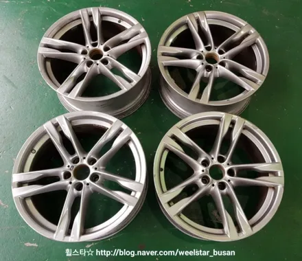 [[부산 휠복원][부산 휠수리]]BMW 640i 20인치 순정휠 블랙 유광시공 휠복원 휠수리휠도색비용 _wheelstar / 부산 사상 학장동