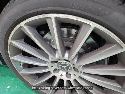[부산휠도색][부산휠수리]벤츠S350d 20인치 마차휠 블랙 다이아몬드컷팅 시공 휠복원 휠수리휠도색비용 _wheelstar / 부산 사상 학장동