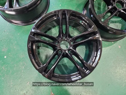 [블랙하이그로시][부산 휠복원][부산 휠도색]BMW F10 520d 613m휠 18인치 블랙하이그로시 시공[부산휠도색 부산휠복원 부산휠수리비용]_wheelstar / 부산 사상 학장동