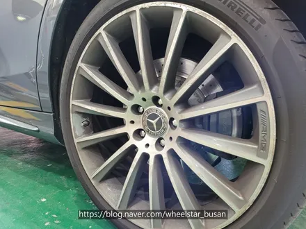 [부산휠도색][부산휠수리]벤츠S350d 20인치 마차휠 블랙 다이아몬드컷팅 시공 휠복원 휠수리휠도색비용 _wheelstar / 부산 사상 학장동